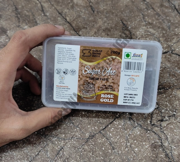 Sugar Shine Sugar Art Sugar Paste - 200g, ROSE GOLD