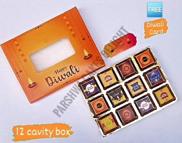 Diwali Chocolate Cavity Box - 10 PCS PACK, DELIGHT 1, 12 CAVITY