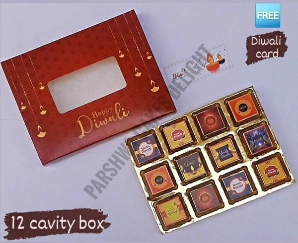 Diwali Chocolate Cavity Box - DELIGHT 2, 10 PCS PACK, 12 CAVITY