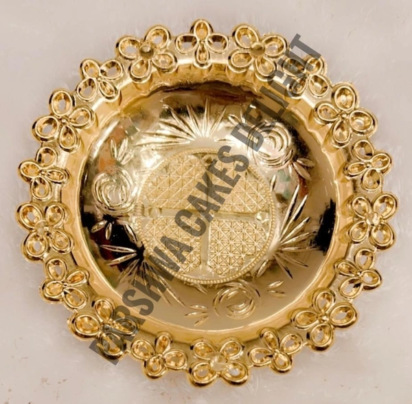 Plastic Trays For Gifting - Gold, Delight 6, 5 Pcs Pack