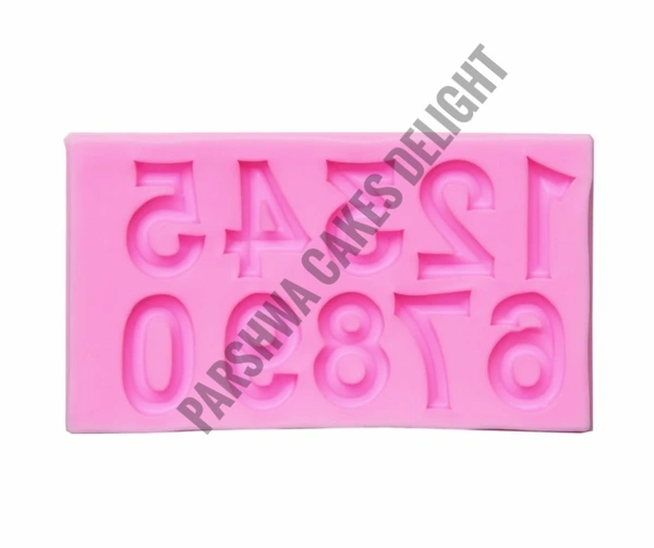 Number Fondant Mould Pink