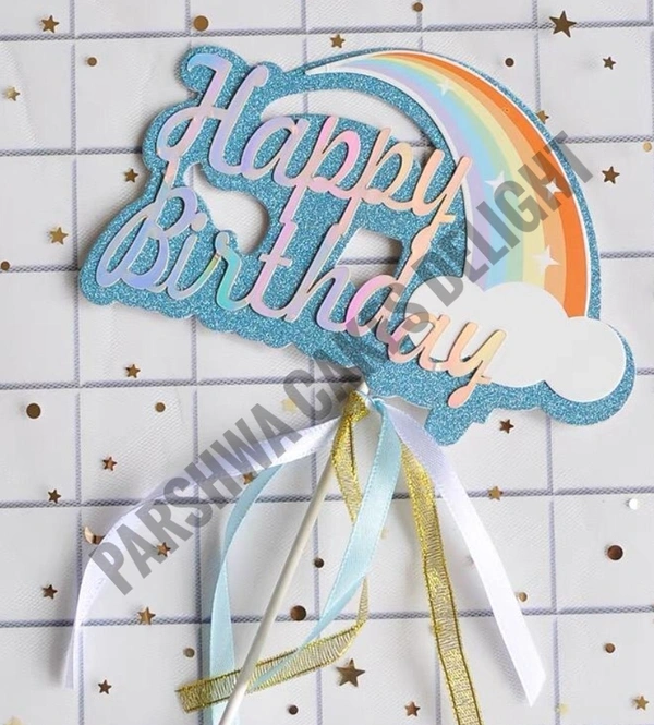 Rainbow Topper - Glitter Blue, 1 Pc