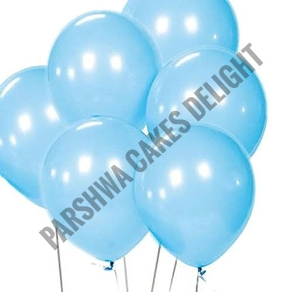 Metallic Baloons - Light Blue, 10 Pack Of 25 Pcs