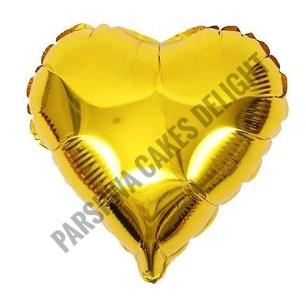 Foil Heart Baloon - Gold, 1 Pc, 18 Inches