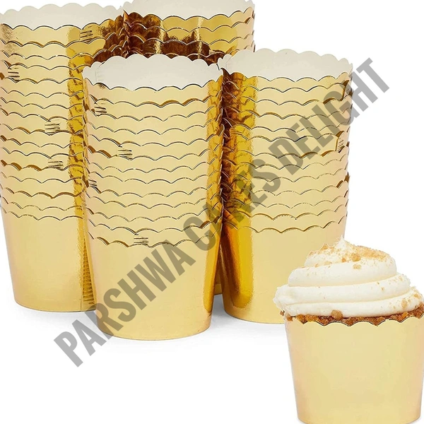 Metallic Cupcake Cups - Gold, 50 Pcs Pack