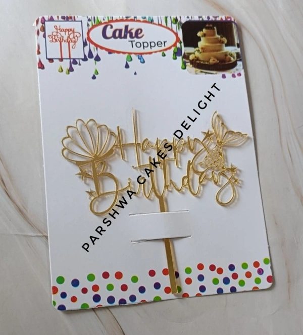 ACRYLIC TOPPER HB - 111, 4.5 Inches, Gold