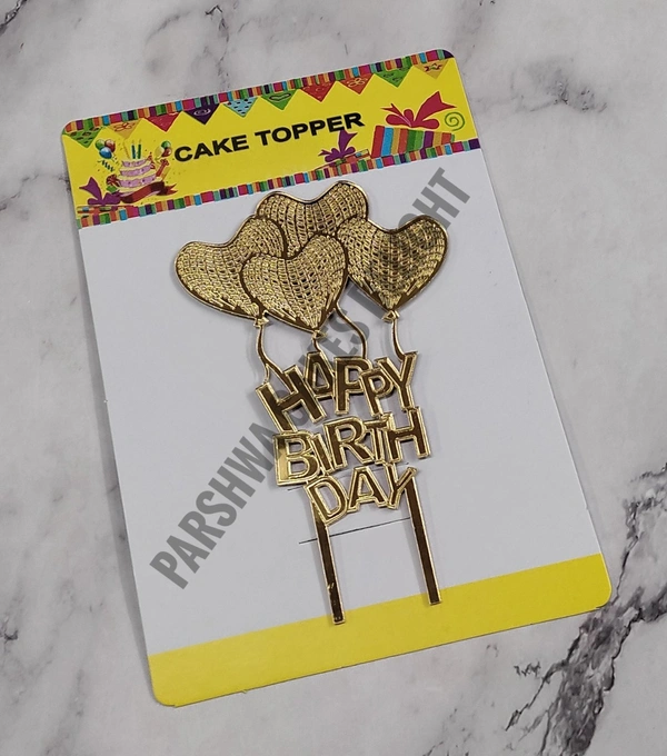 ACRYLIC TOPPER HB - 115, 5 Inches, Gold