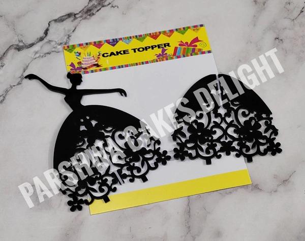 ACRYLIC TOPPER N - 1 Pc, 153 Doll, Black