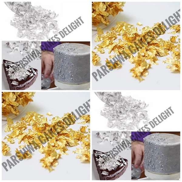 COMBO EDIBLE FLAKES - GOLD & SILVER
