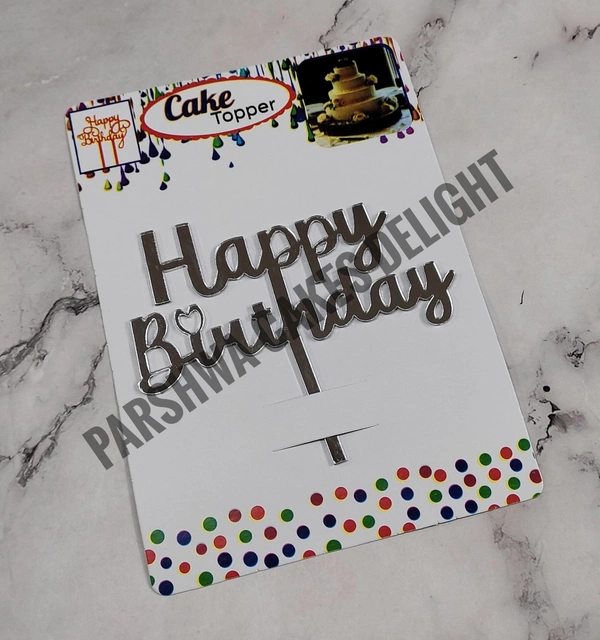 ACRYLIC TOPPER HB - 121, 4.5 Inches, Silver