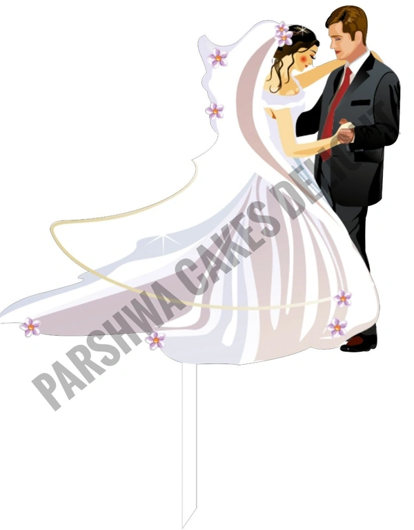 Acrylic Couple Topper - Delight 36, 5 Inches