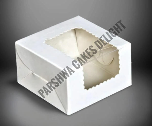 Brownie Box - One Brownie, White, 10 Pcs Pack