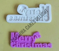 Merry Christmas Fondant Mould - 1 Pc