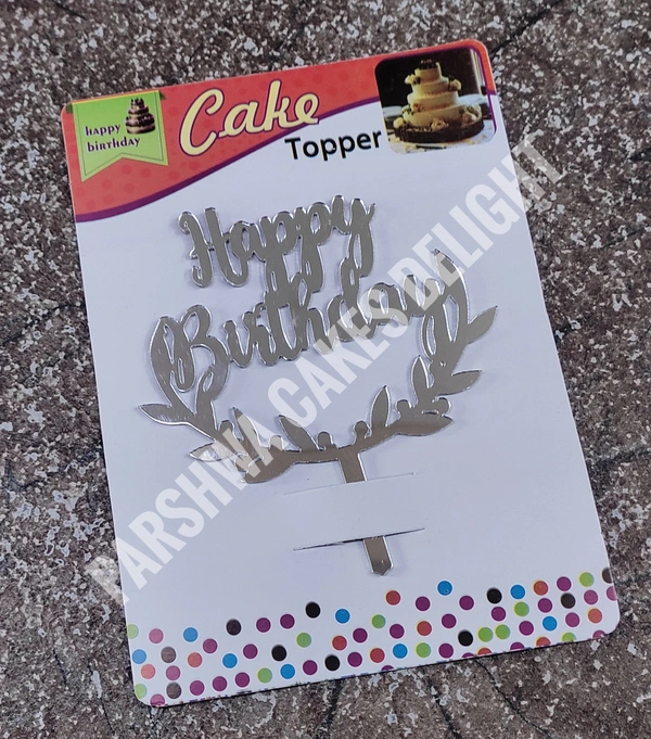 ACRYLIC TOPPER HB - 122, 4.5 Inches, Silver