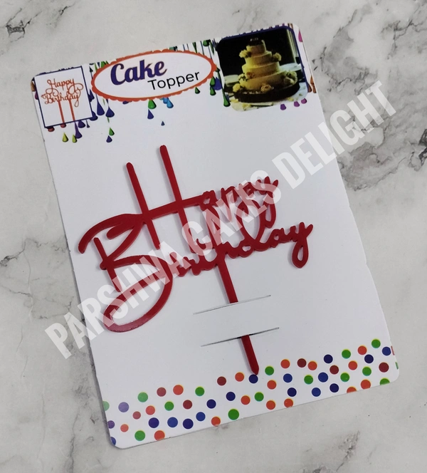 ACRYLIC TOPPER HB - 52, 4.5 INCH, Red