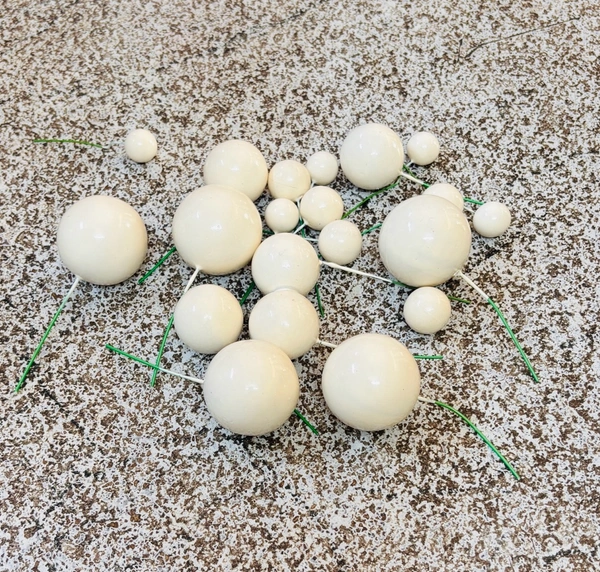 IMPORTED FAUX BALLS - 2Cm - 2.5Cm - 3Cm - 4Cm, Cream