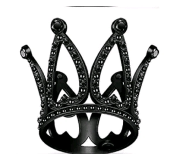 Mini Metal Cake Crown - 1 Pc, Delight 3, Black