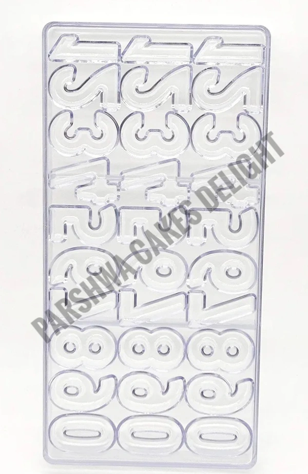 Polycarbonate Chocolate Mould - 0-9 Number