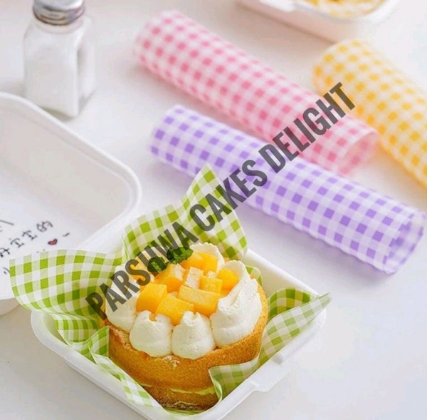 Printed Parchment Paper - Bento Box Liner - Yellow, 50 Pcs Pack, 7*7 Inches