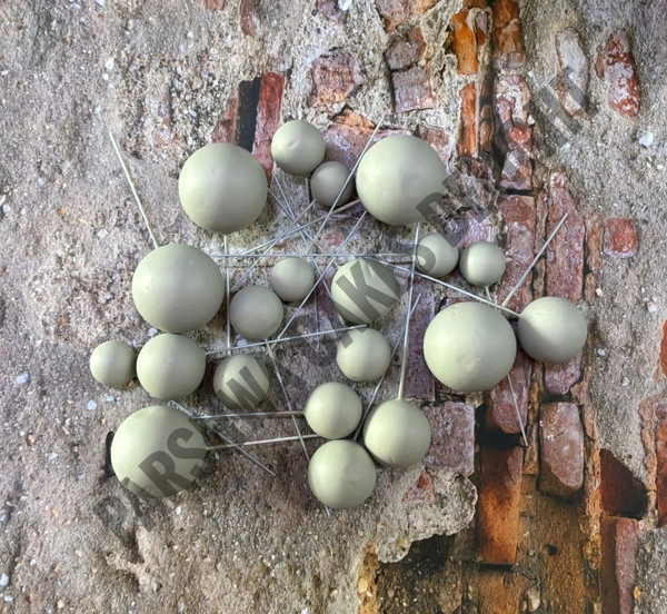 Imported Pastel Faux Ball - Grey, 2Cm - 2.5Cm - 3Cm - 4Cm