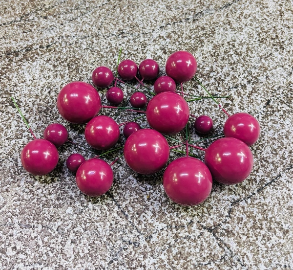 Imported Pastel Faux Ball - Dark Pink, 2Cm - 2.5Cm - 3Cm - 4Cm