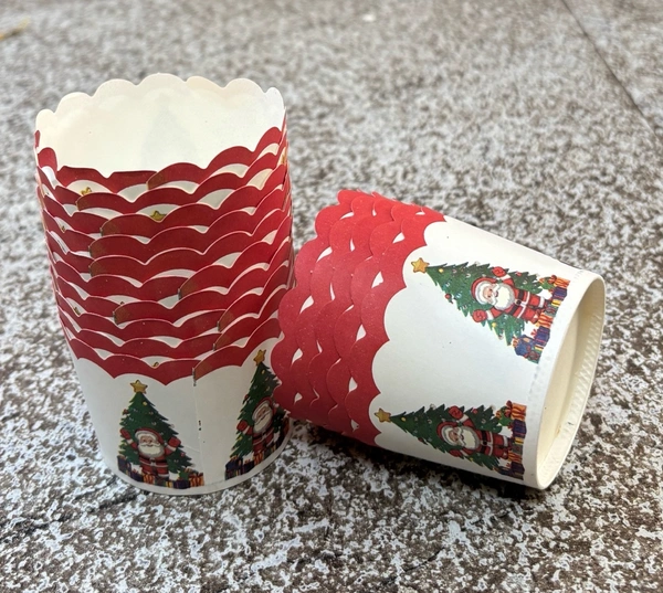Christmas Small Baking Cups - Delight 6, 50 Pcs Pack