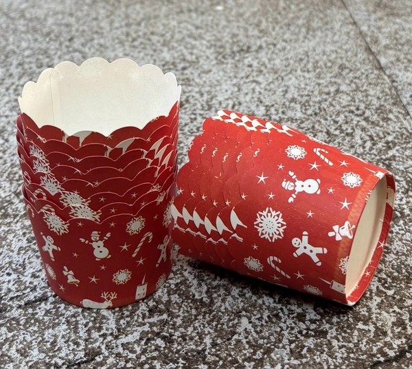 Christmas Small Baking Cups - Delight 7, 50 Pcs Pack