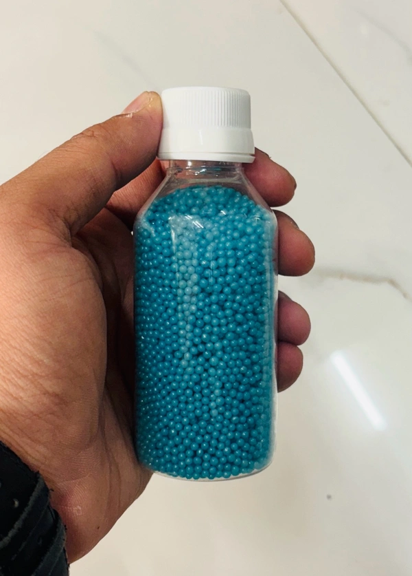 Edible Small Sprinkle Balls - Light Blue, 50g