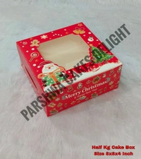 Christmas Cake Box - 10 Pcs Pack, 8*8*4