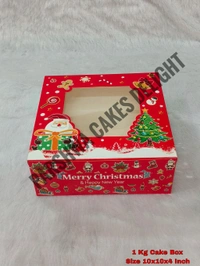Christmas Cake Box - 10 Pcs Pack, 10*10*4