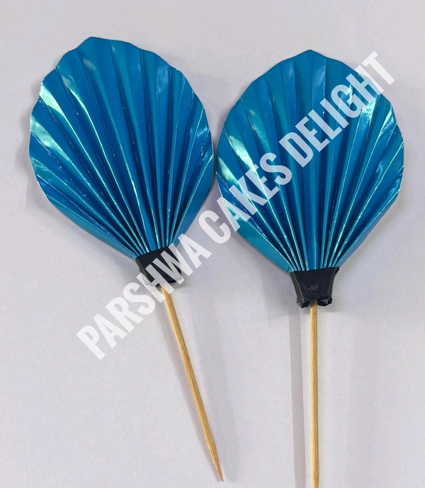 Palm Leaf - Blue, 2 Pcs