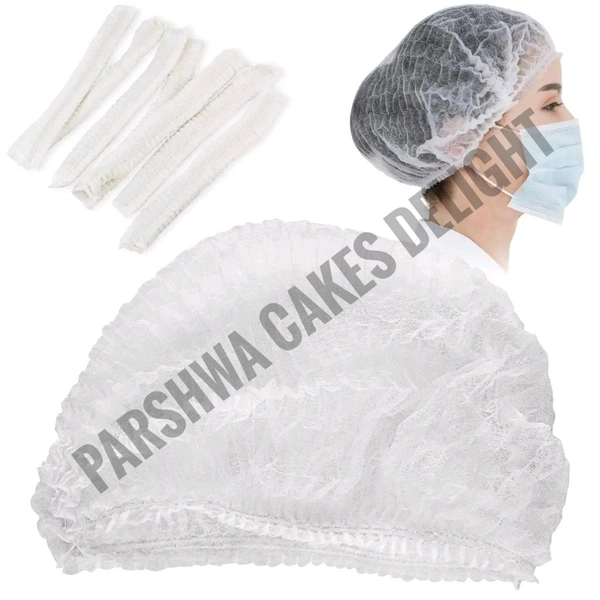 White Hairnet for Cooking and Baking - 80 Pcs Pack