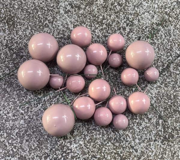 Imported Faux Balls - 2Cm - 2.5Cm - 3Cm - 4Cm, Nude Peach