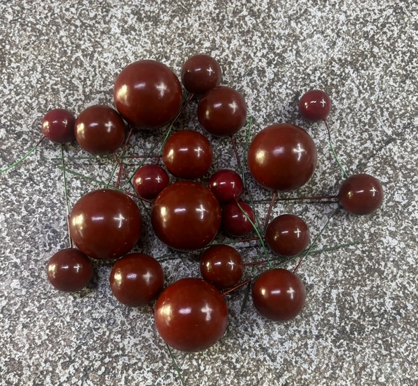 Imported Faux Balls - 2Cm - 2.5Cm - 3Cm - 4Cm, Chocolate Brown