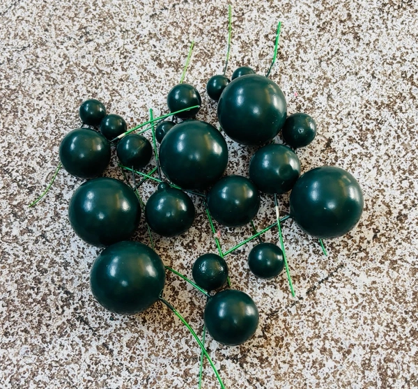 Imported Faux Balls - Emerald Green, 2Cm - 2.5Cm - 3Cm - 4Cm