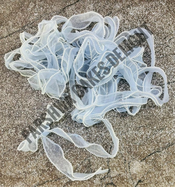 Pearl Organza Ribbon  - Light Blue, 3 Mtr, Delight 1