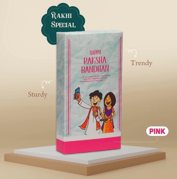 Rakhi Bar Box - 10 Pcs Pack, Delight 1, 6.5*3.4*1 Inch