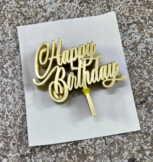 Mini Cake Topper - D49, Gold, 10 Pcs Pack