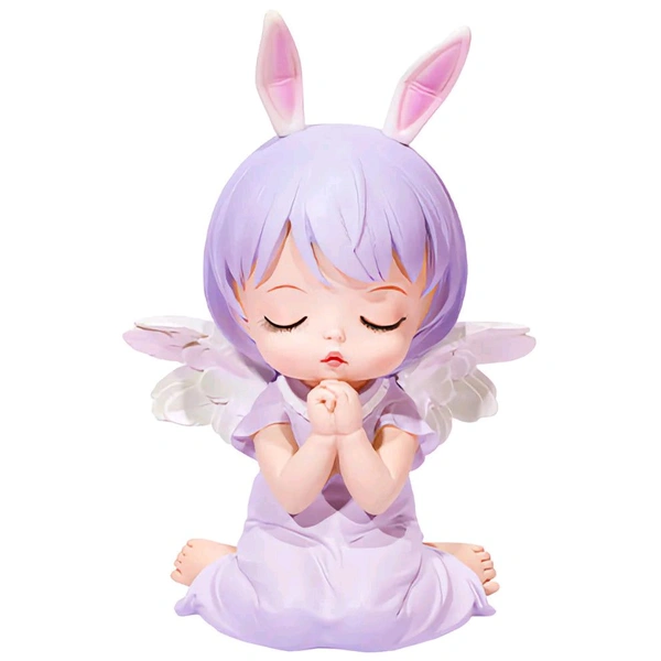 Sitting Angel Doll For Cake Decoration  - 1 Pc, Purple