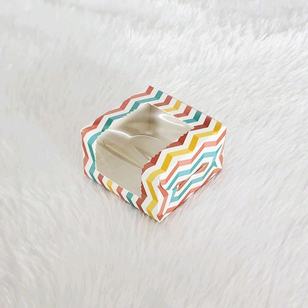 Zigzag Brownie Box - One Brownie 3*3*1.75 Inches