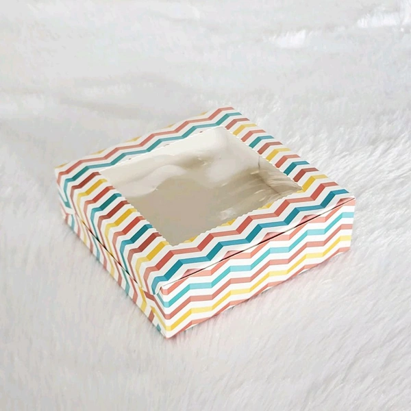 Zigzag Brownie Box - Four Brownie 6*6*1.75 Inches