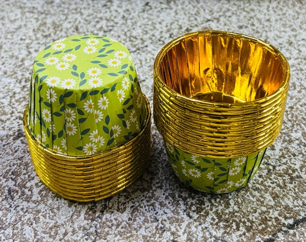 Printed Foil Paper Cake Baking Cups  - Delight 3, 50 Pcs Pack
