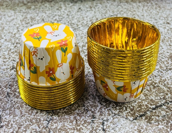 Printed Foil Paper Cake Baking Cups  - Delight 7, 50 Pcs Pack
