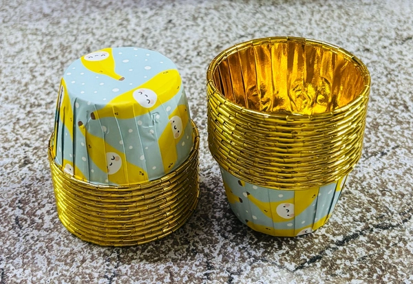 Printed Foil Paper Cake Baking Cups  - Delight 11, 50 Pcs Pack