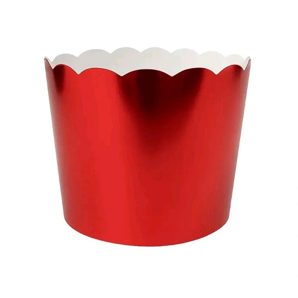 Metallic Cupcake Cups - Red, 50 Pcs Pack