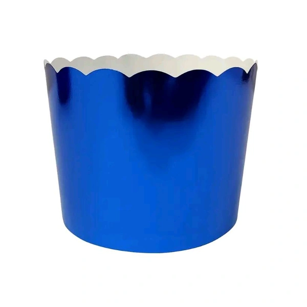 Metallic Cupcake Cups - Blue, 50 Pcs Pack