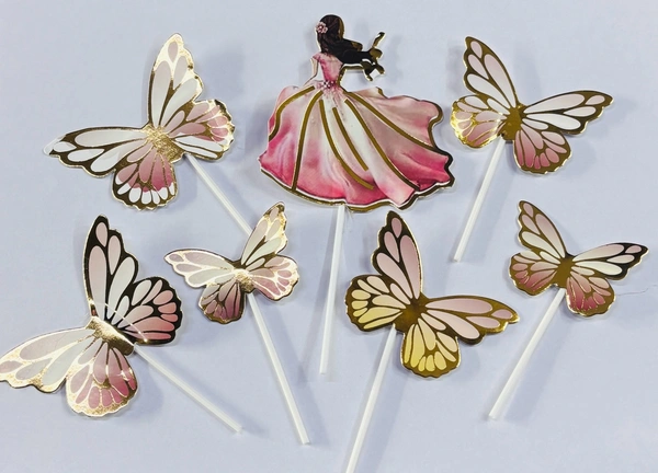 Imported Topper With Butterfly  - Delight 1