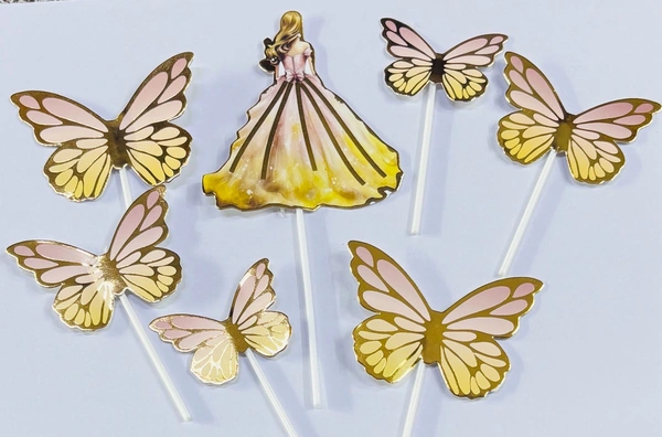 Imported Topper With Butterfly  - Delight 4