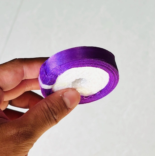 Plain Satin Ribbon - Purple, 1/2 Inches