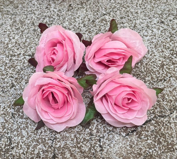 New Artificial Rose Flower  - Delight 7, 4 Pcs Pack